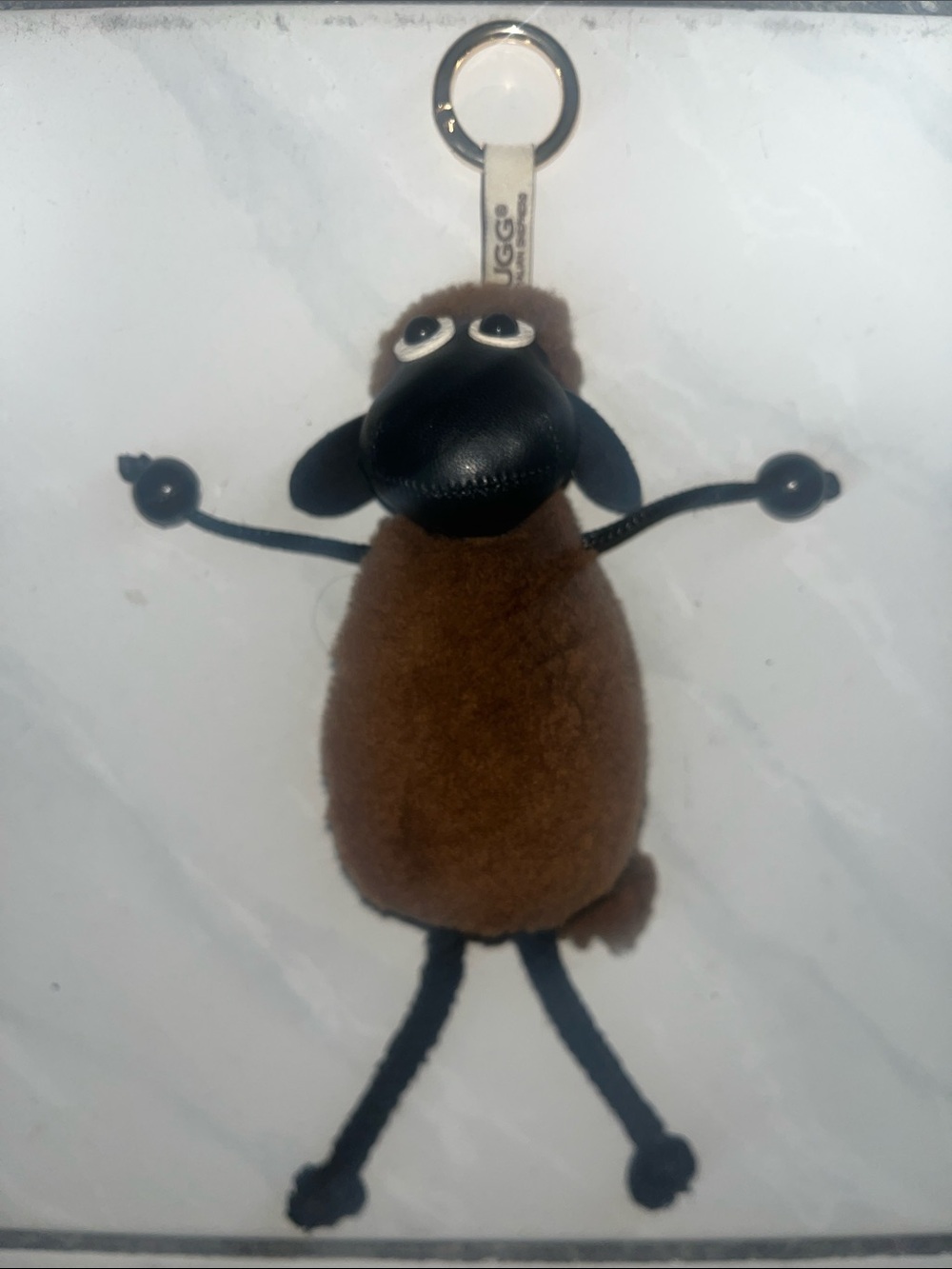 UGG Brown and Black Sheep Keyring Charm